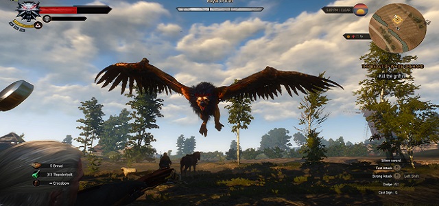 Crossbow combat in The Witcher 3
